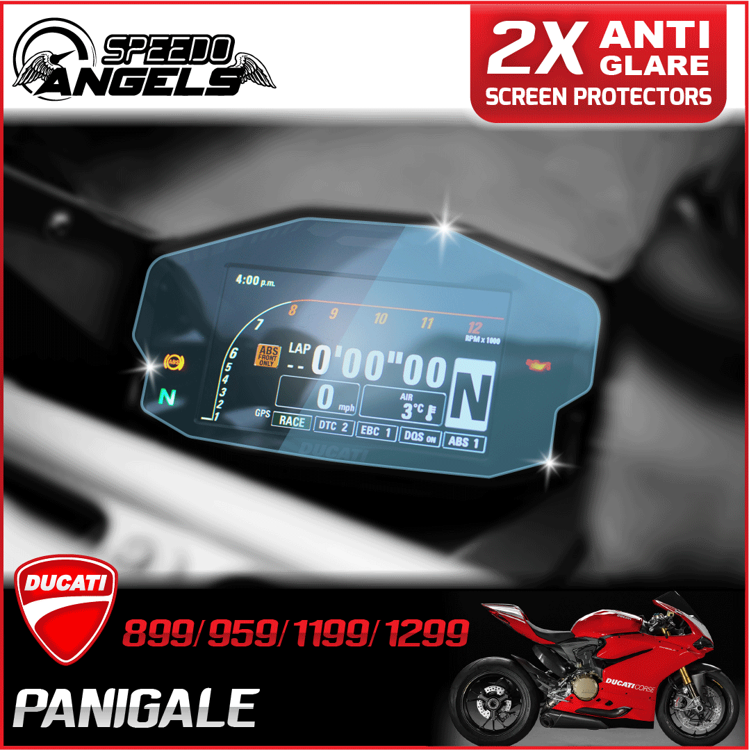 Ducati Panigale 899 959 1199 1299 Dashboard Screen Protector – Anti-Glare & Scratch Resistant (2-Pack)