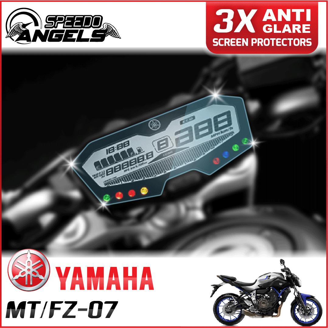 3 x YAMAHA MT-07 700 TRACER 2014+ Dashboard Screen Protector: Anti