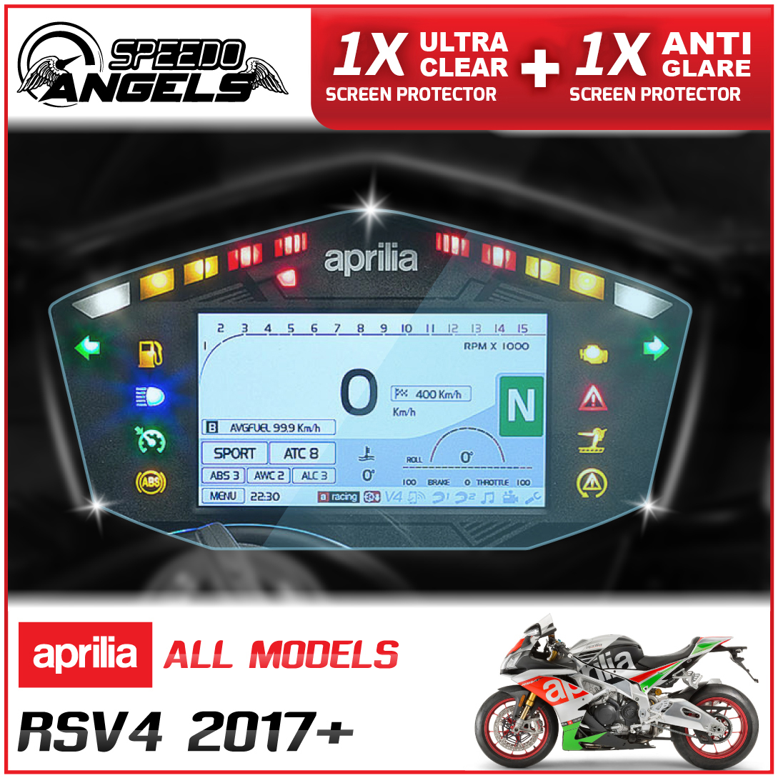 Speedo Angels Nano Glass Proteggi Schermo Per Aprilia Shiver 900 (2017+), Flessibile, 9H, Kit Con Accessori Montaggio
