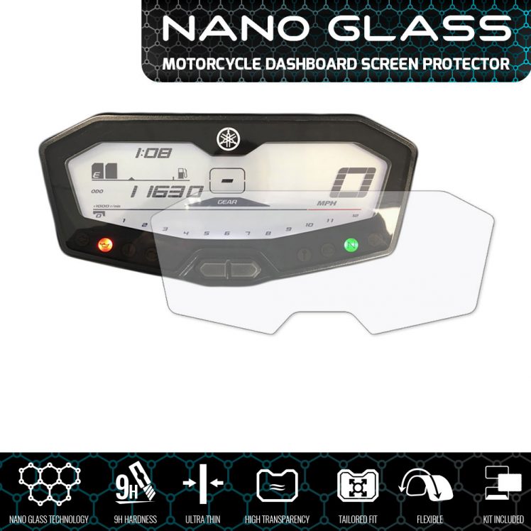 2018+ NANO GLASS Dashboard Screen Protector x 2 Yamaha Tracer 900 GT
